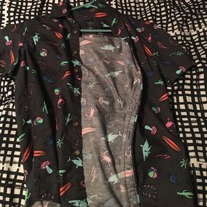 Button down short sleeved shirt