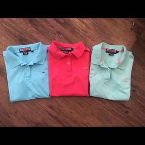 Three Vineyard Vines polos size Small