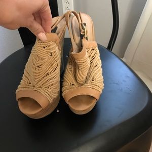 Steven by Steve Madden crochet wedge size 7.5