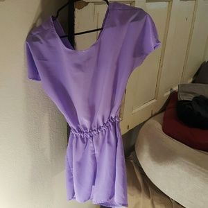 Purple romper with open back