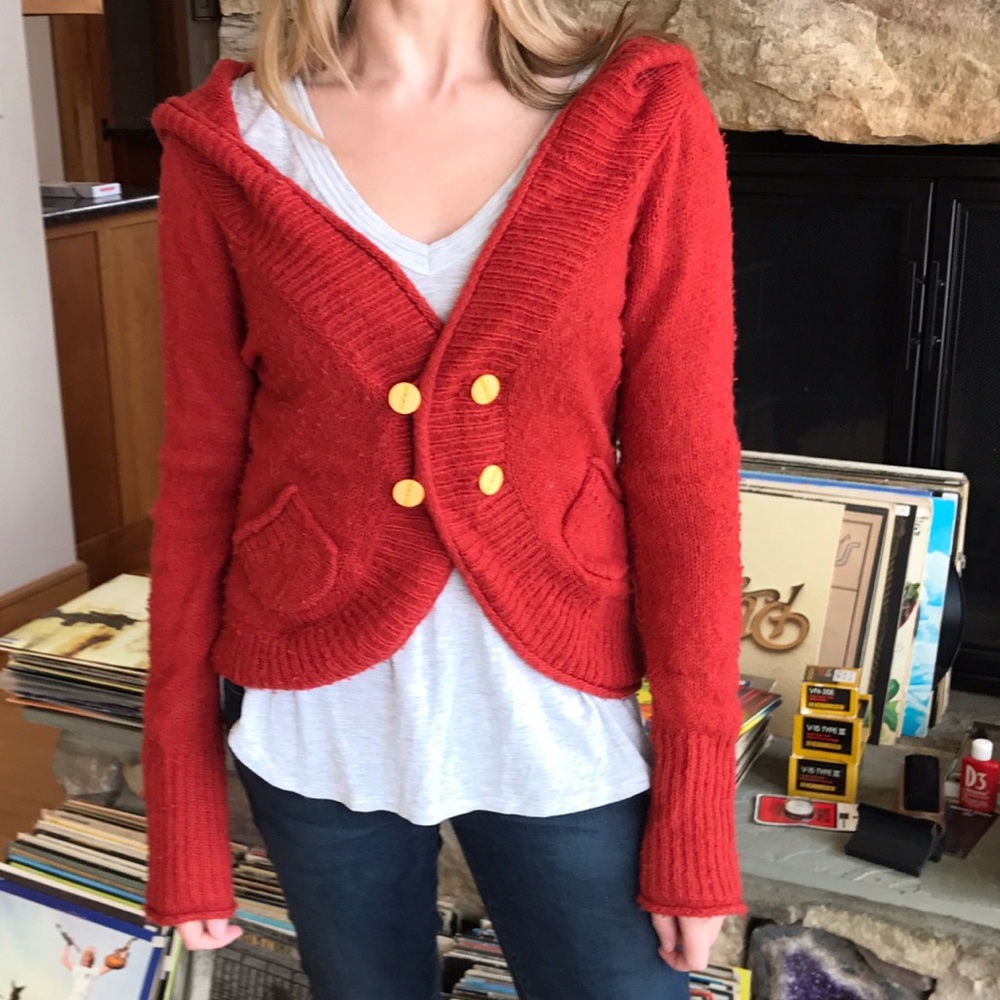 Anthropologie wool hooded sweater