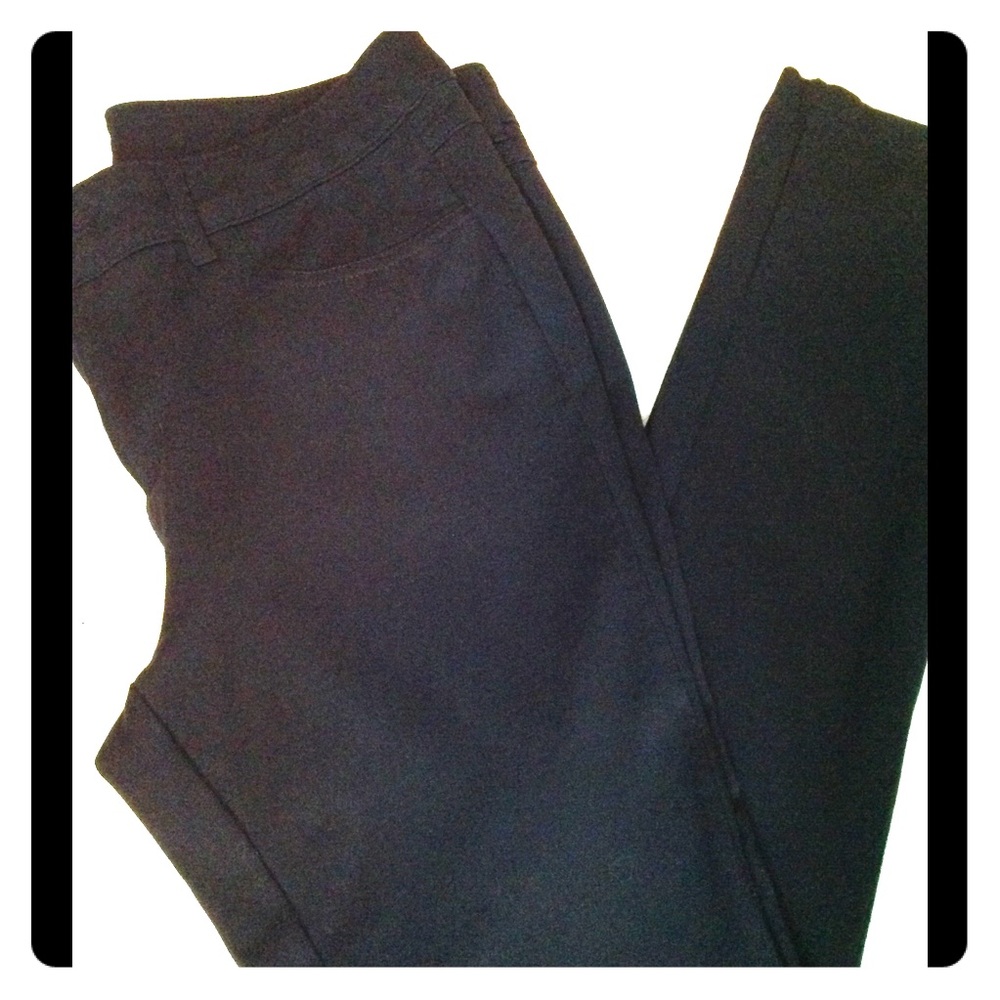 Black stretch jean style pants