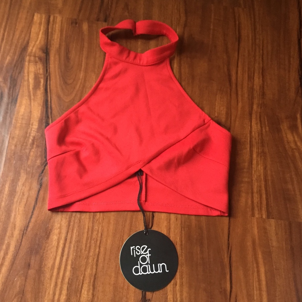 Tiger Mist Red Crop Top