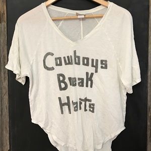 Junk food tee cowboys break hearts