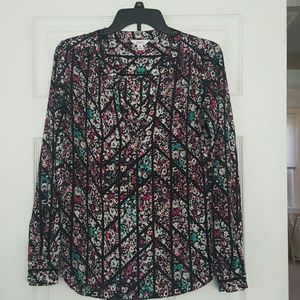 Long sleeved candies blouse. Multicolor.