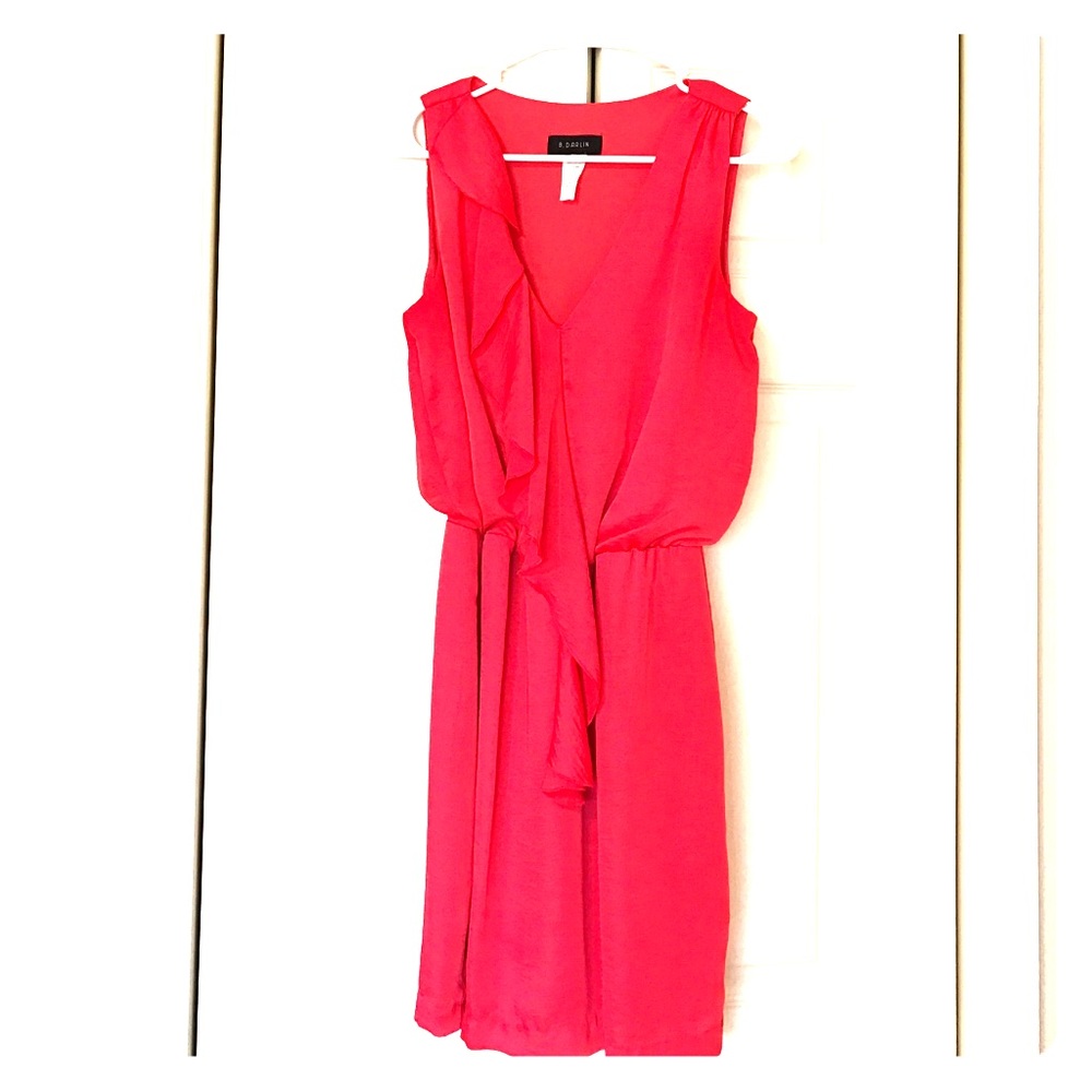 Coral V-Neck Dress