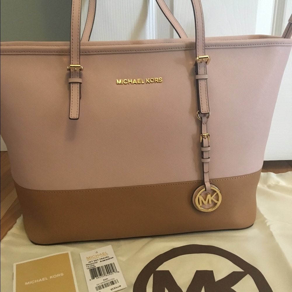 Michael Kors Jet Set Travel Leather Tote
