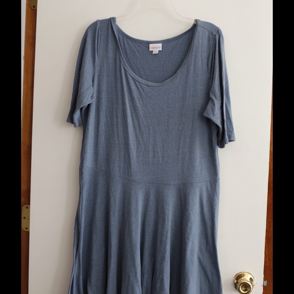 Blue Heather LuLaRoe Nicole Dress