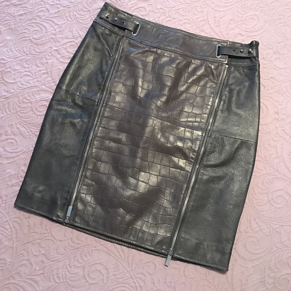 Bagatelle Leather Skirt