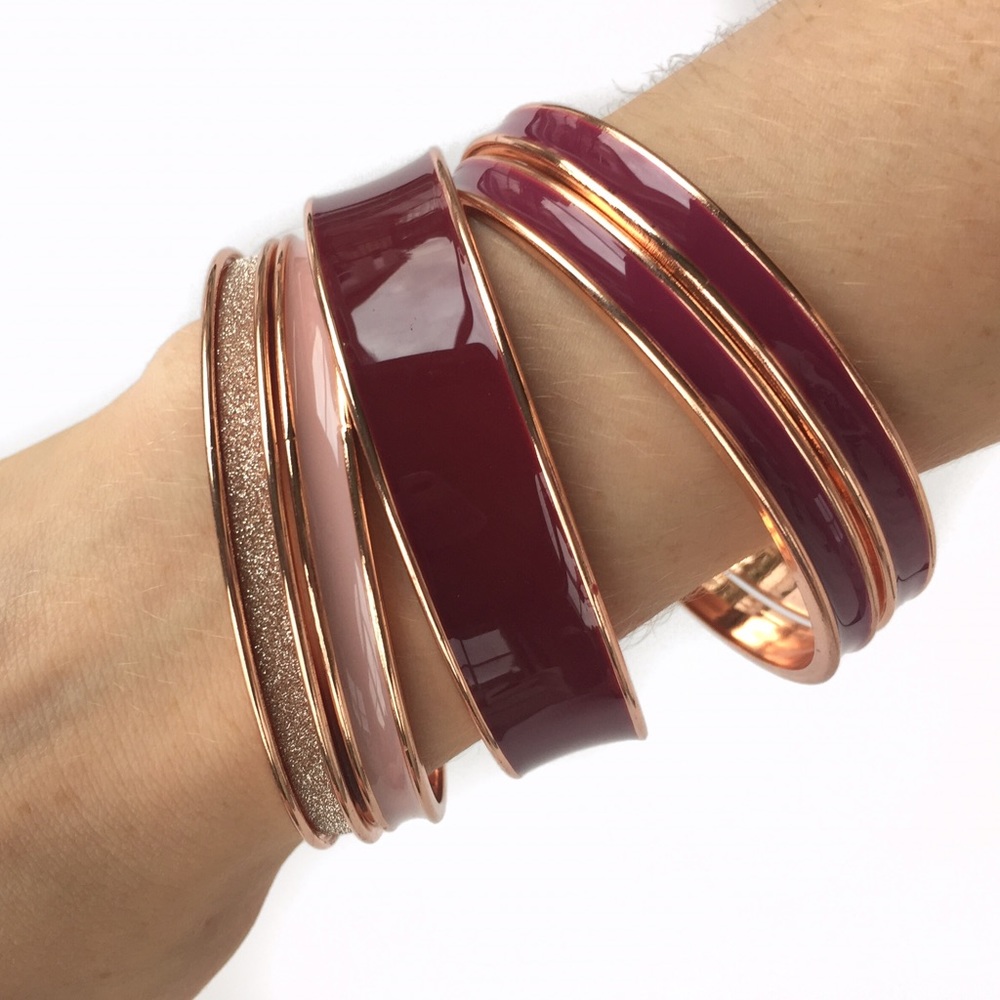 Charming Charlie's Bangles Bracelet Pink Rose Gold