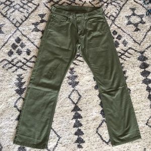 Men's Levi 514 Army Green Twill pants 32 x 30