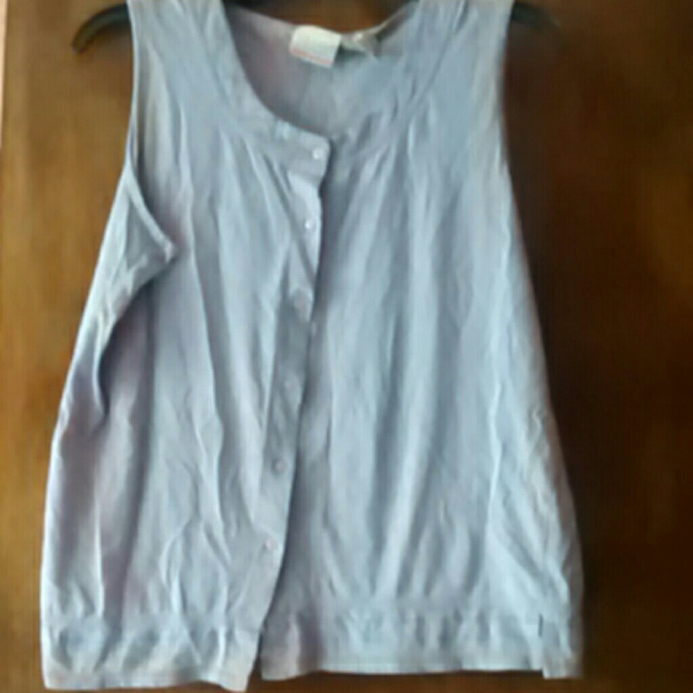 Purple  button down tank top