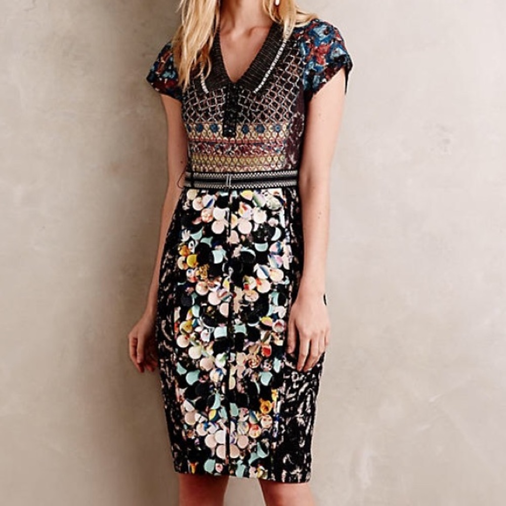 Anthropologie Byron Lars- Margot Pencil Dress