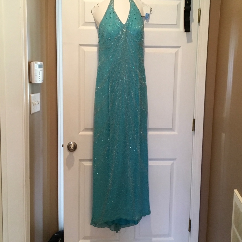 Alyce Prom or Formal Aqua Dress