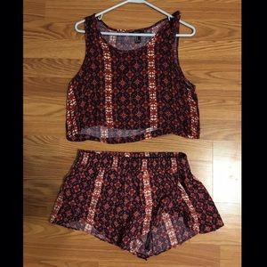 Forever 21 Boho Top and Shorts SET [sz:M]