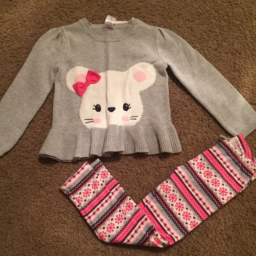 Adorable brand new Gymboree sweater and leggings