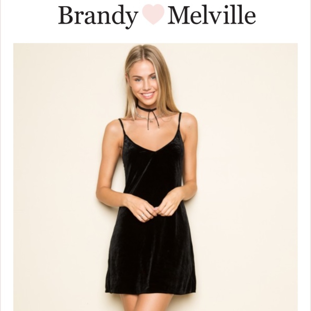 NWOT Brandy Melville Jackie velvet dress& stickers