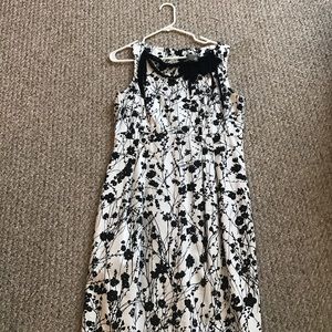 Black and white flowered dress