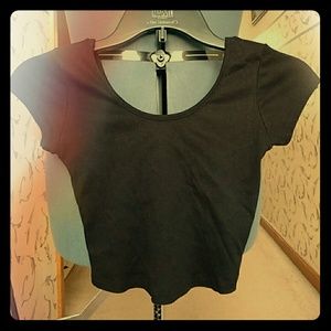 Tiny Cutesy Black Crop Top