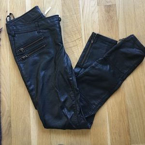 Free People vegan leather Moto Pants