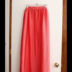 Coral Silky Skirt