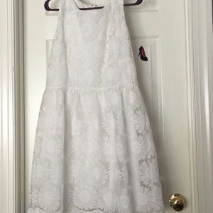 White flower patterned dress