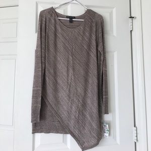 INC long sleeve silver (gray) tunic - size L