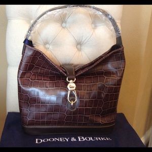 Dooney & Bourke Croco Embossed Logo Lock