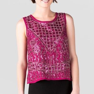 HARPER Sequined/Embellished Top [sz:S]