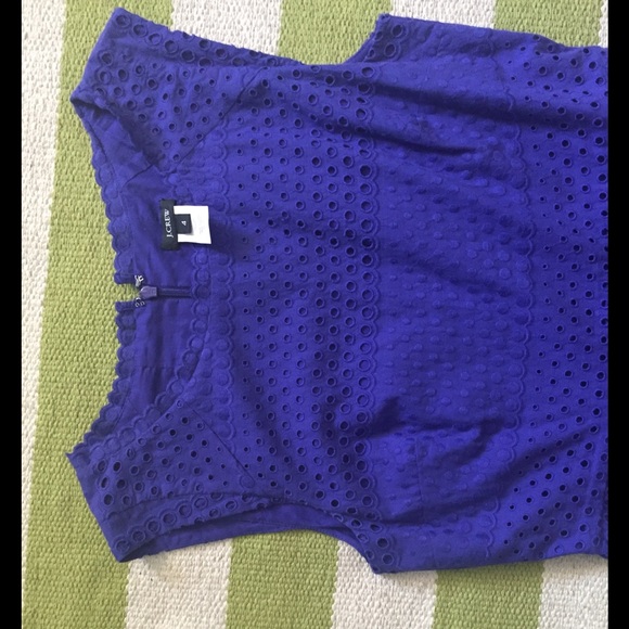 J crew purple eyelet dress - Picture 2 of 3