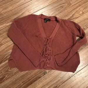Forever 21- laced crop sweater