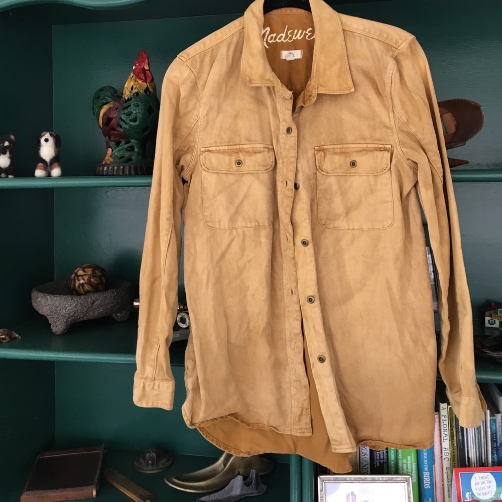 Madewell gold button up