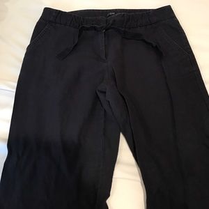Navy blue j crew linen pants