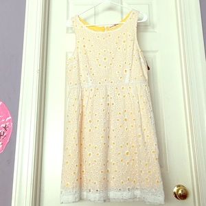 White and yellow dress