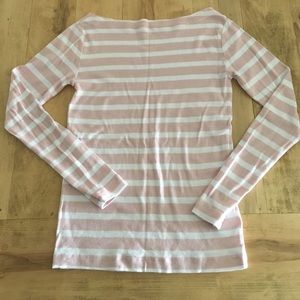 Striped boat neck long sleeve tee, Gap