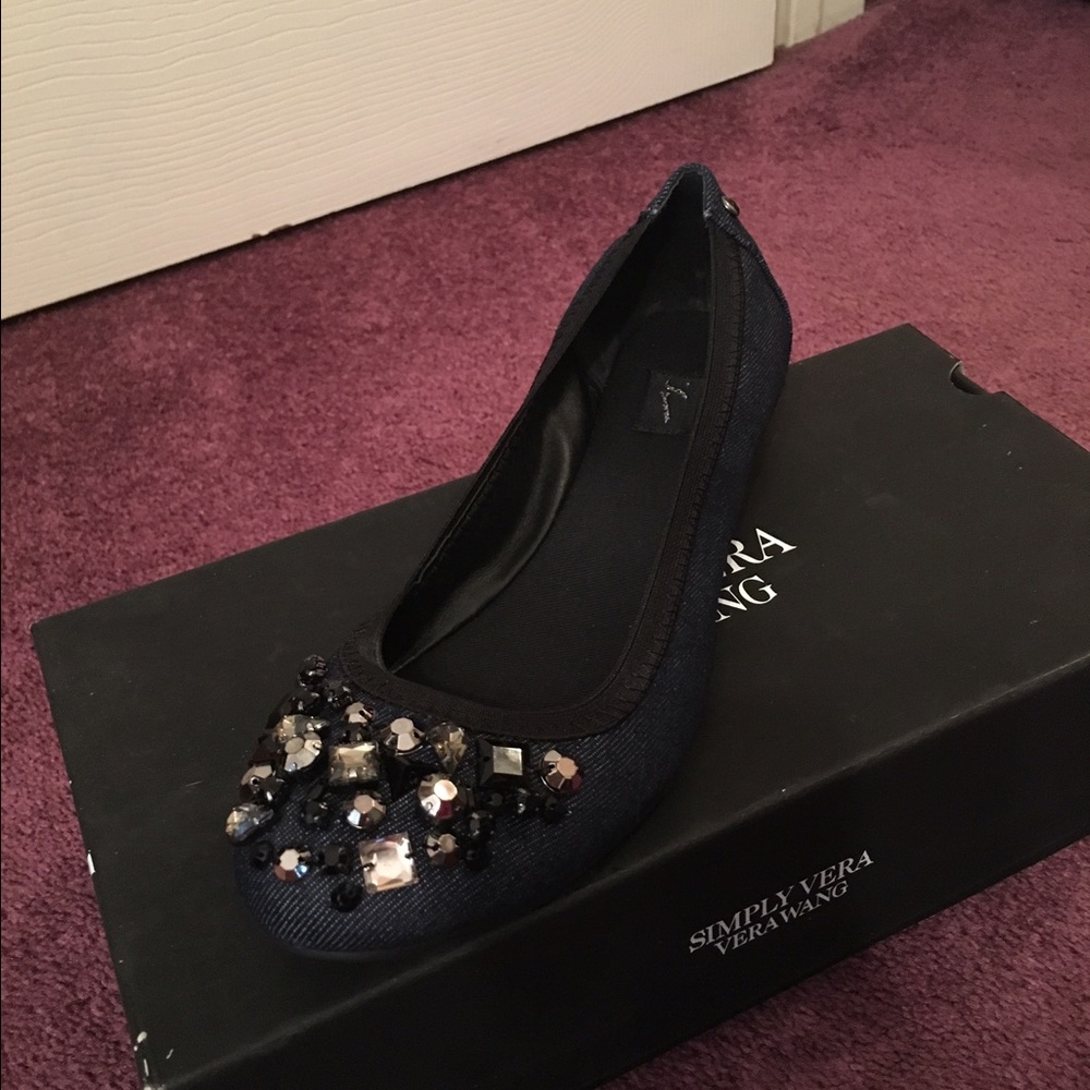 Shoes, Vera Wang Denim Flats