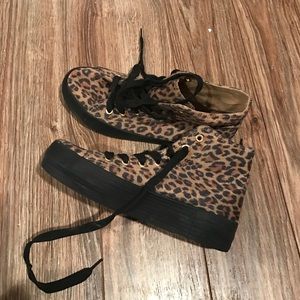 Sixty seven leopard platform sneakers