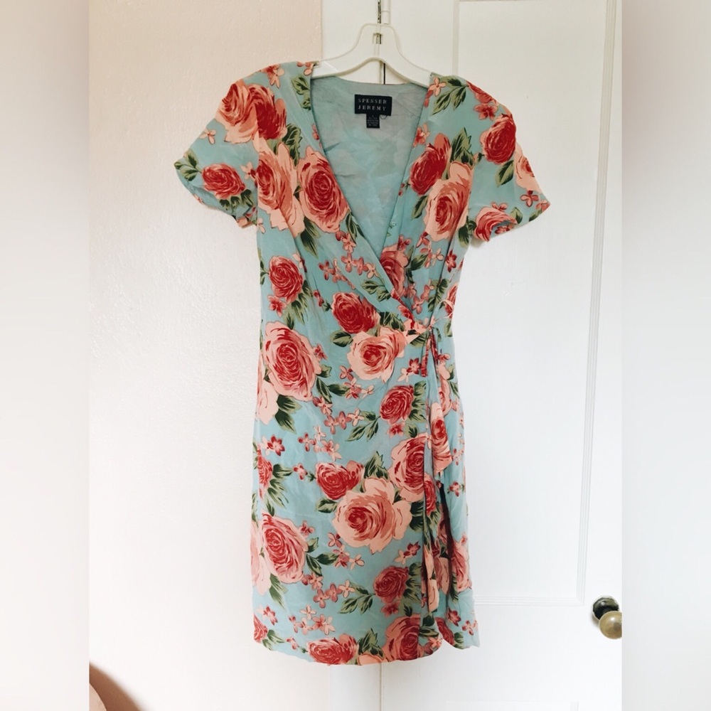 Floral Print Wrap Dress