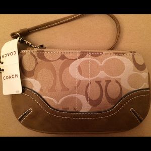 Coach Signature Collection Brown Wristlet