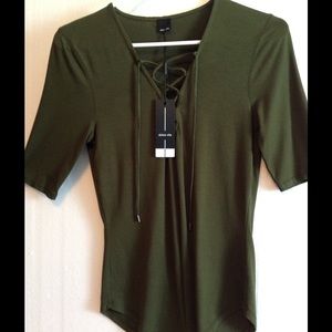 Dolce Vita, dark green top NWT