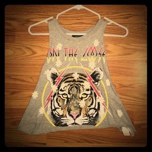 Forever 21 Cropped Vintage Concert Tank [sz:M]