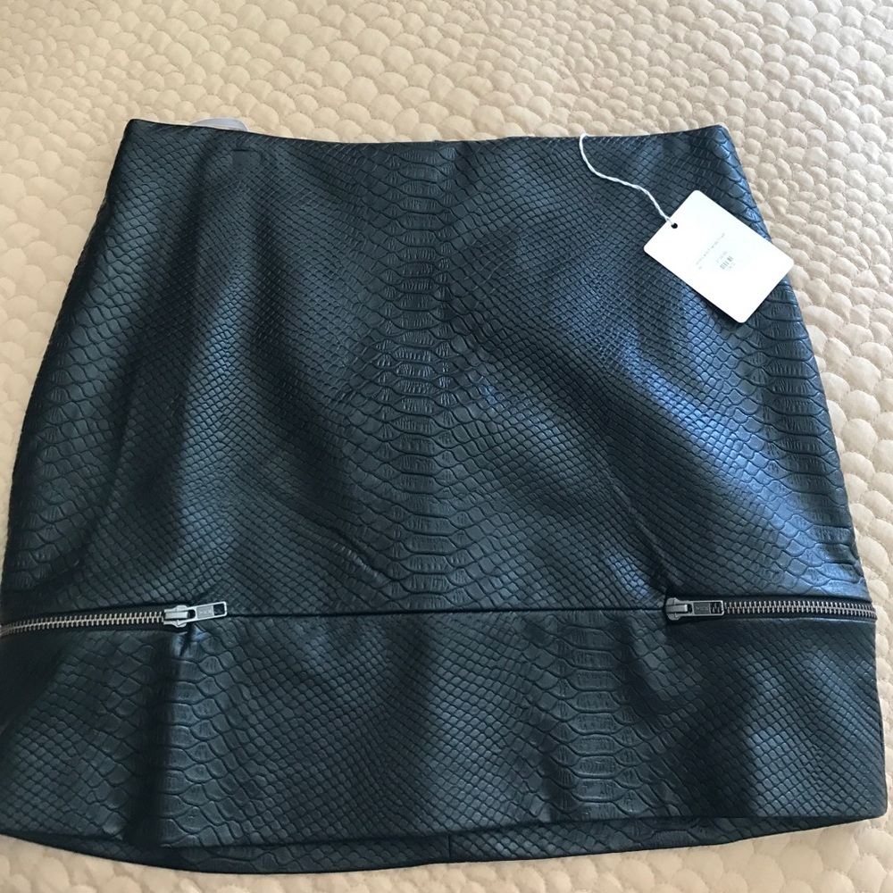 Faux leather skirt
