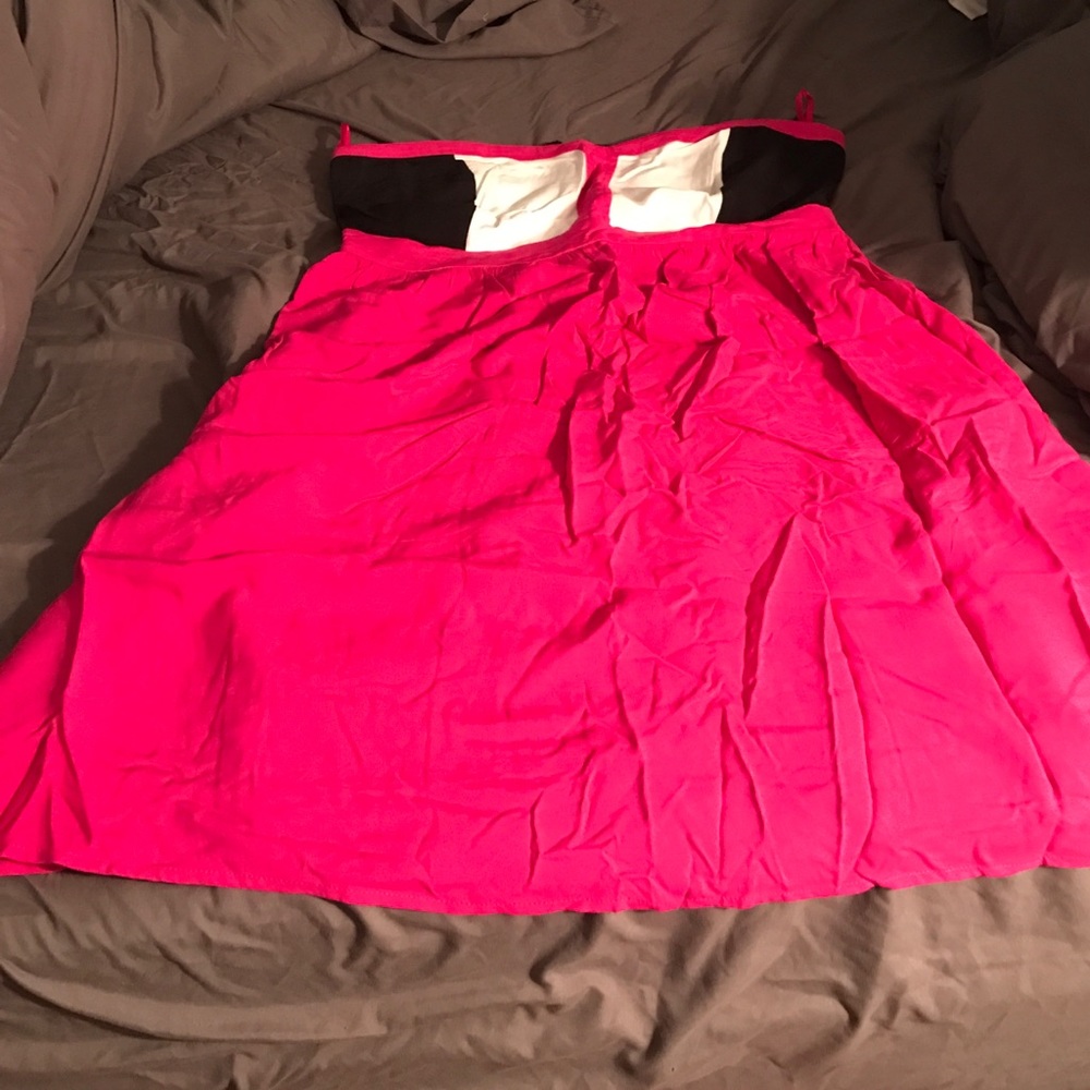 Pink & Black Colorblock Strapless Dress - Torrid 2