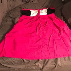 Pink & Black Colorblock Strapless Dress - Torrid 2