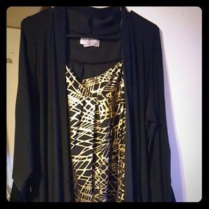 Beautiful gold and black top