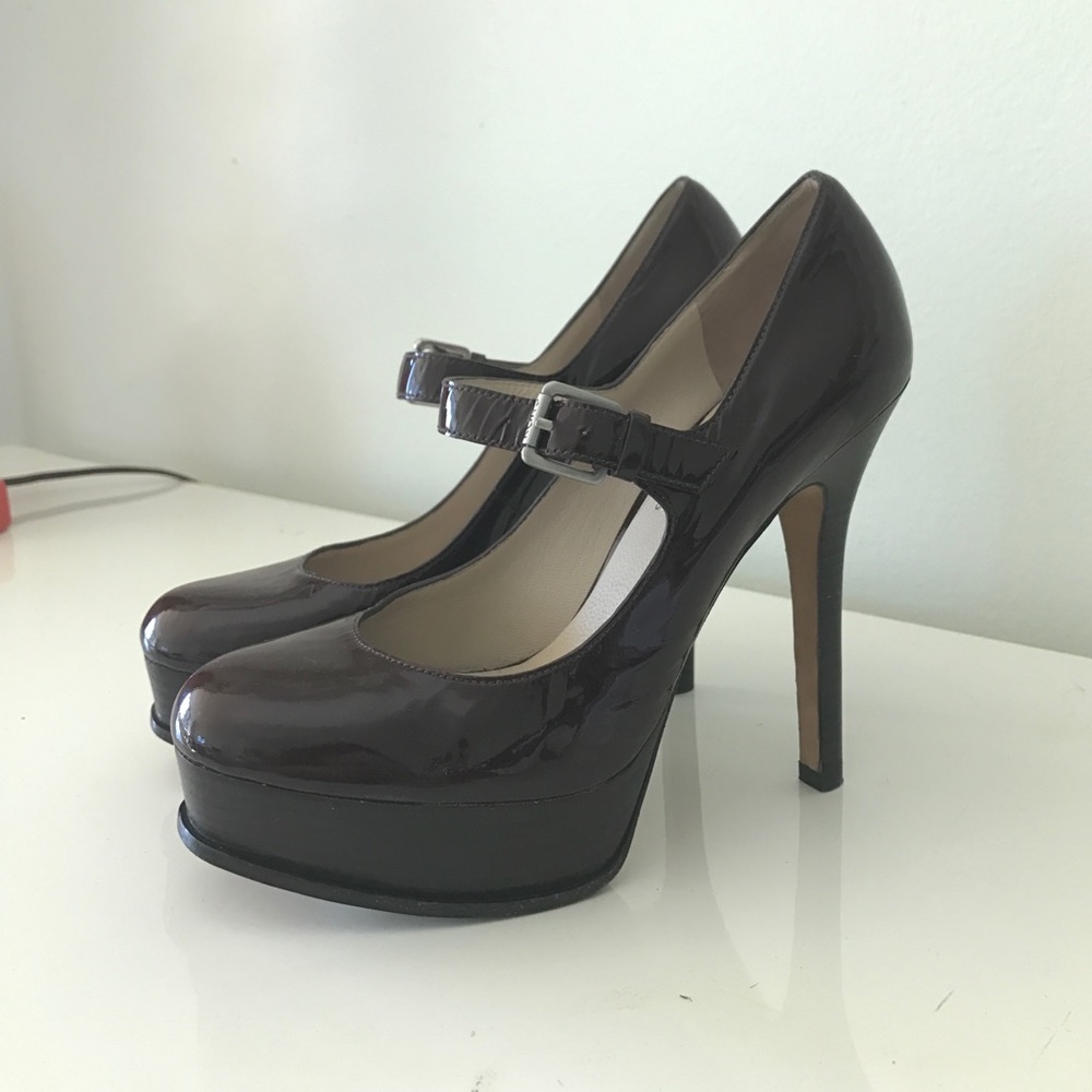 KORS patent leather platform Mary Janes