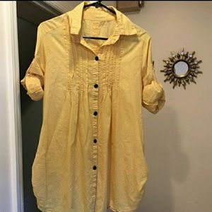 Anthropologie mustard yellow button down top :-)