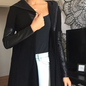 Blank NYC Vegan Leather Tunic Cardigan