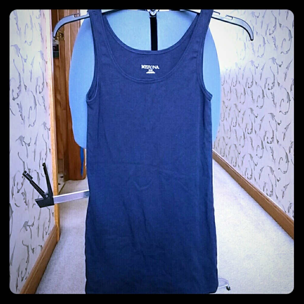 Simple Navy Blue Tank Top