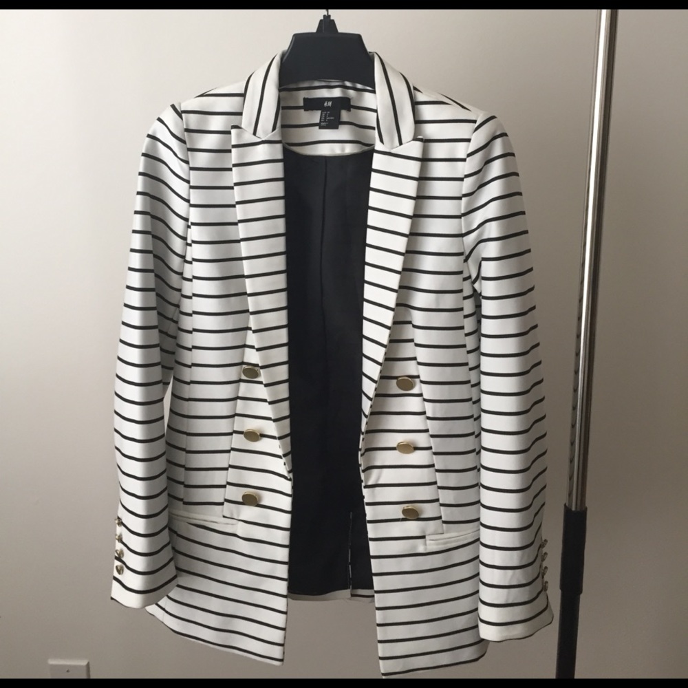 H&M Striped Blazer